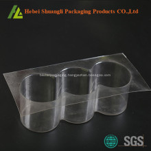 Round plastic cup cake packaging boxes